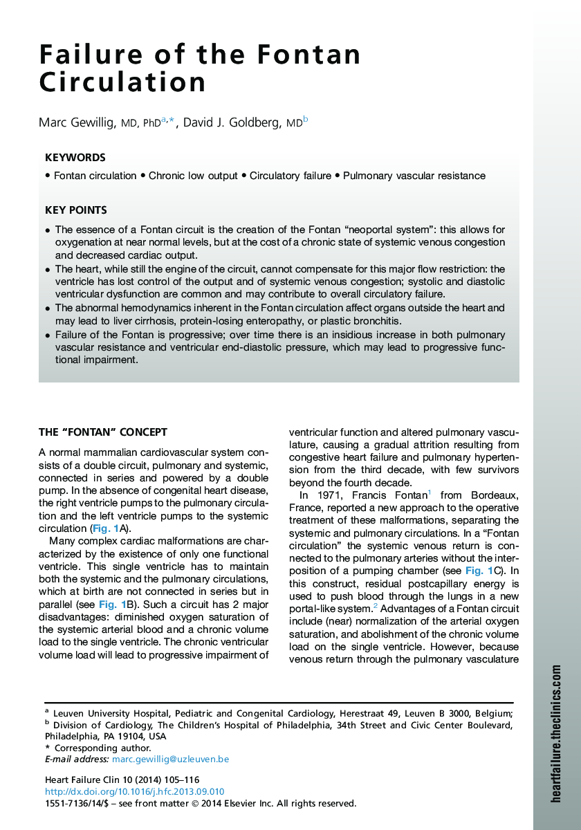 Failure of the Fontan Circulation