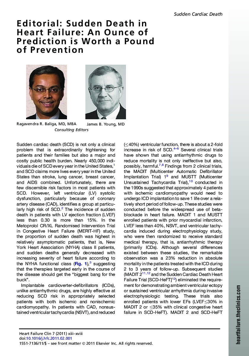 Editorial: Sudden Death in Heart Failure: An Ounce of Prediction is Worth a Pound of Prevention