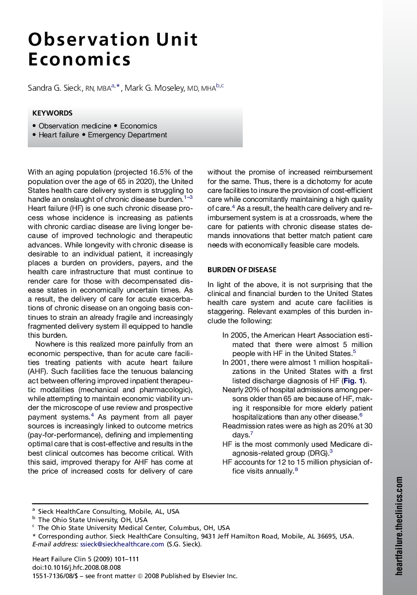 Observation Unit Economics