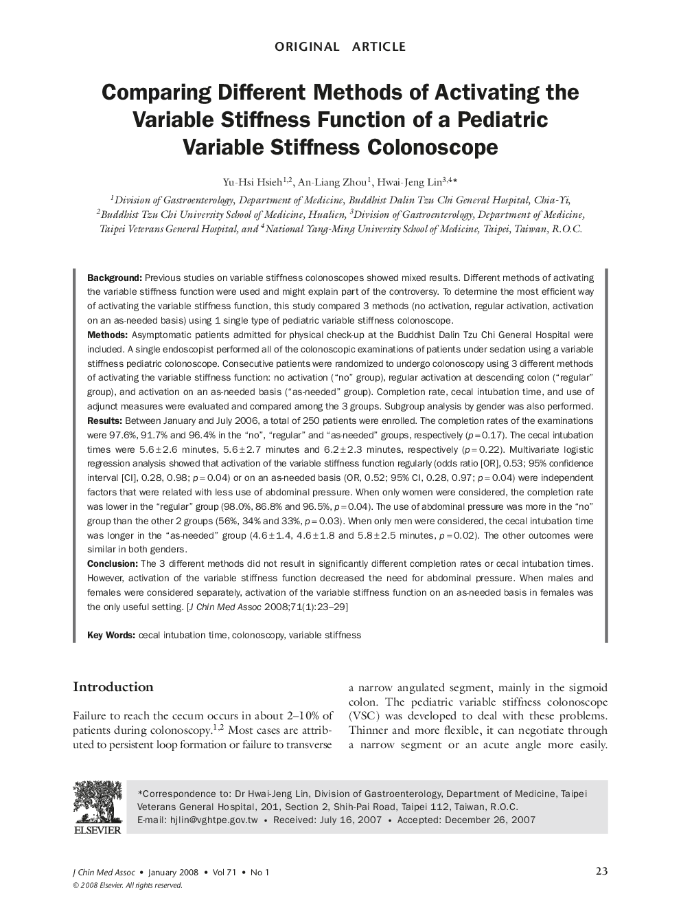 Comparing Different Methods of Activating the Variable Stiffness Function of a Pediatric Variable Stiffness Colonoscope