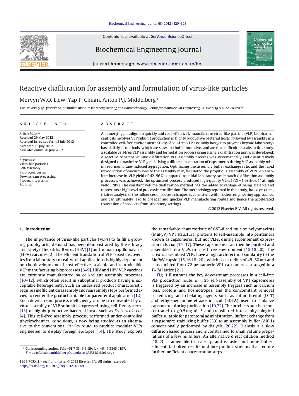 Reactive diafiltration for assembly and formulation of virus-like particles