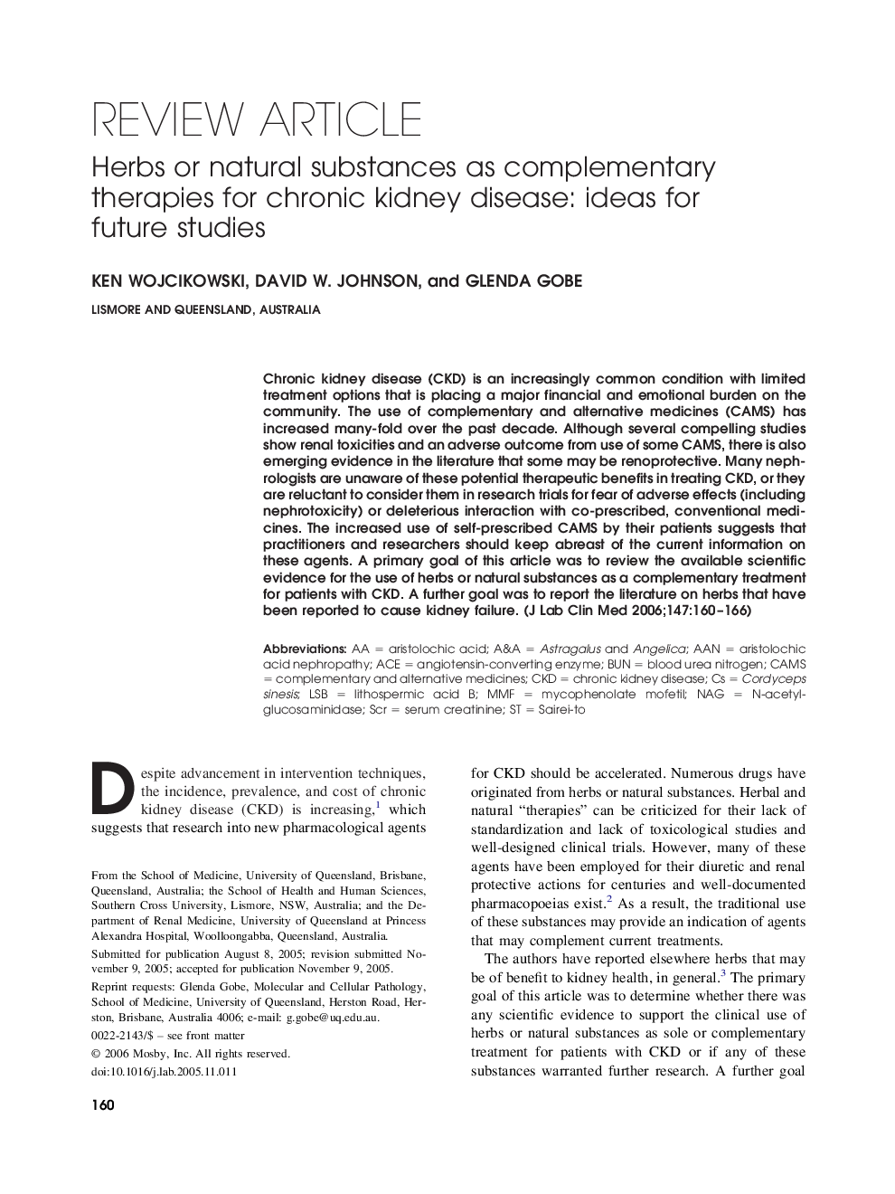 Herbs or natural substances as complementary therapies for chronic kidney disease: ideas for future studies