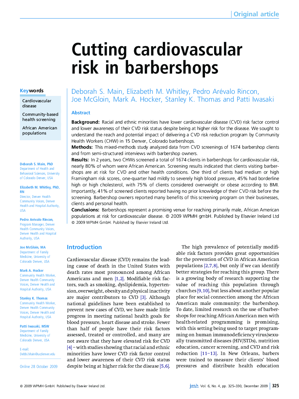 Cutting cardiovascular risk in barbershops