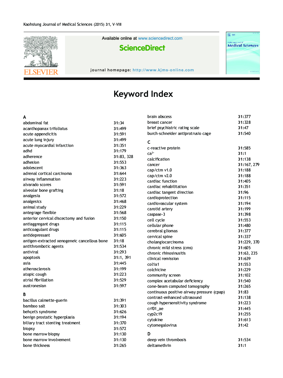 Keyword Index
