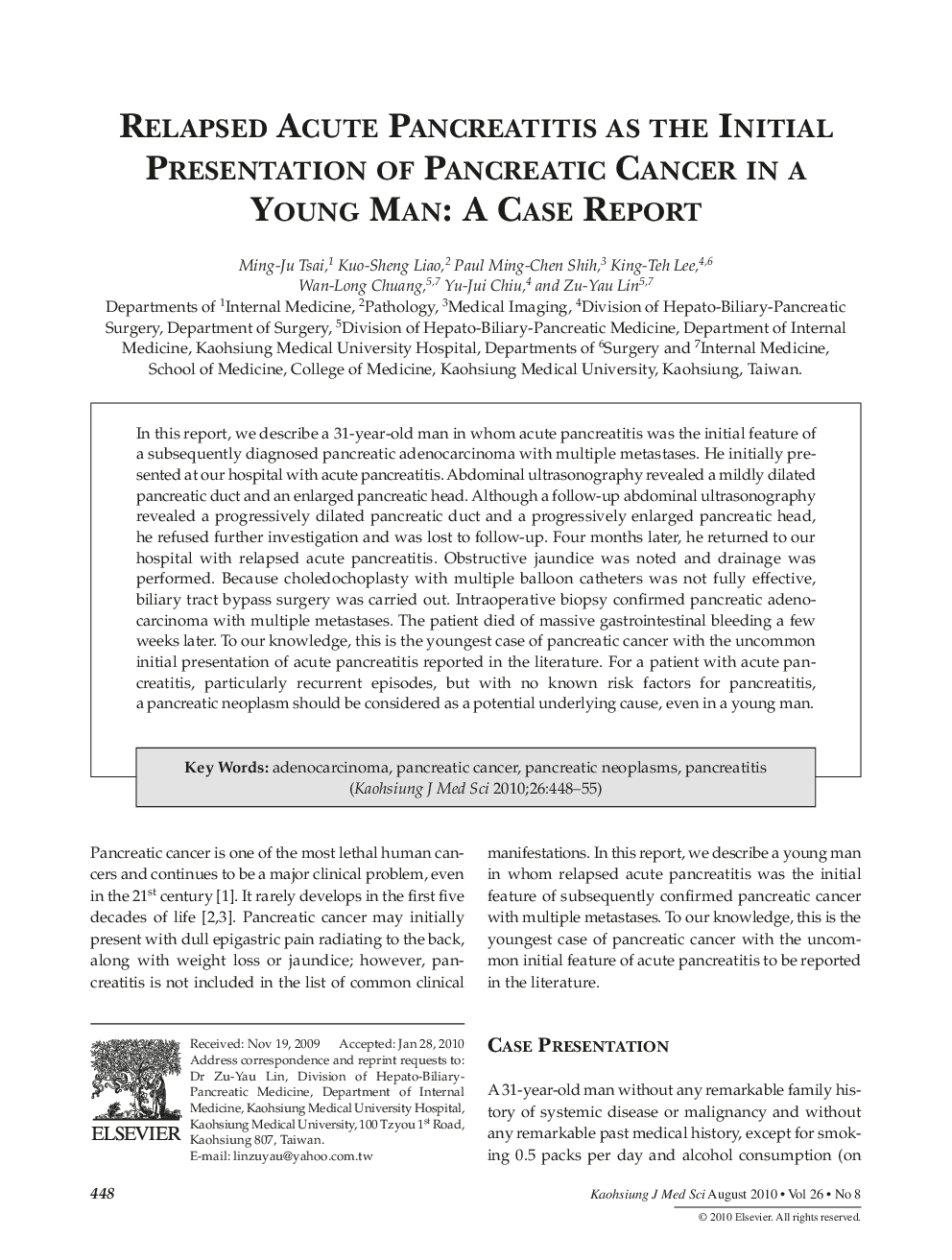 Relapsed Acute Pancreatitis as the Initial Presentation of Pancreatic Cancer in a Young Man: A Case Report