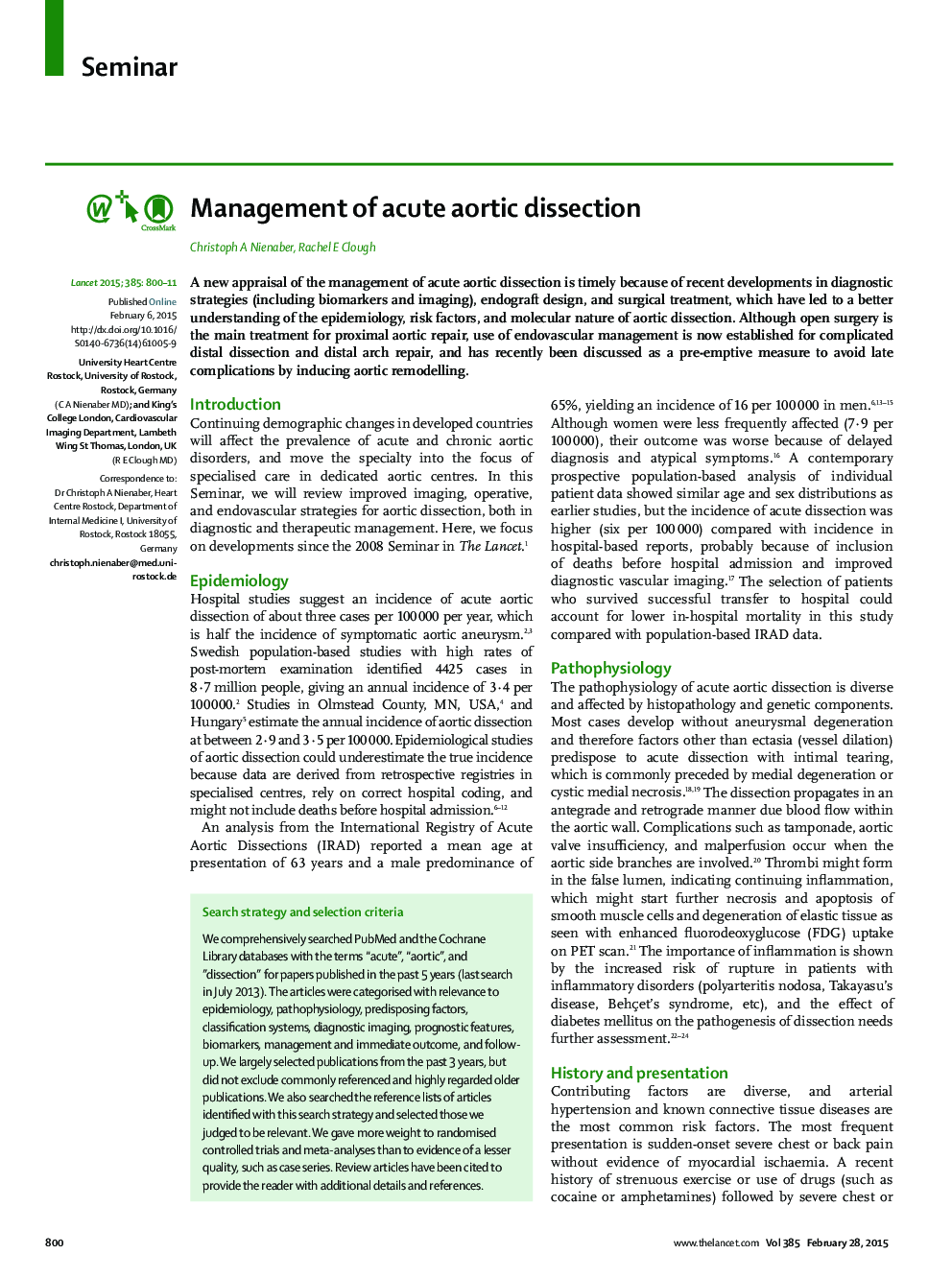 Management of acute aortic dissection