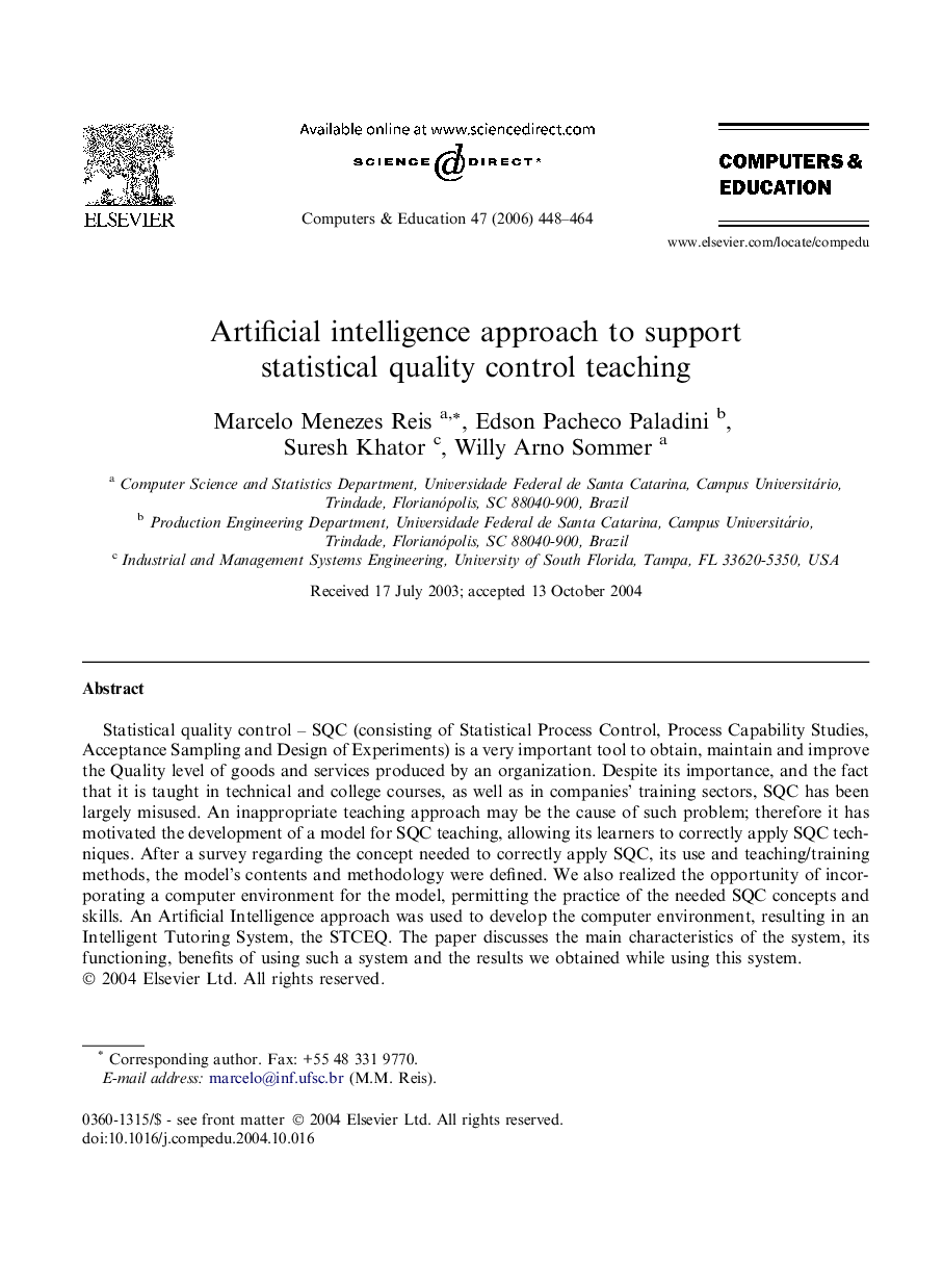 Artificial intelligence approach to support statistical quality control teaching