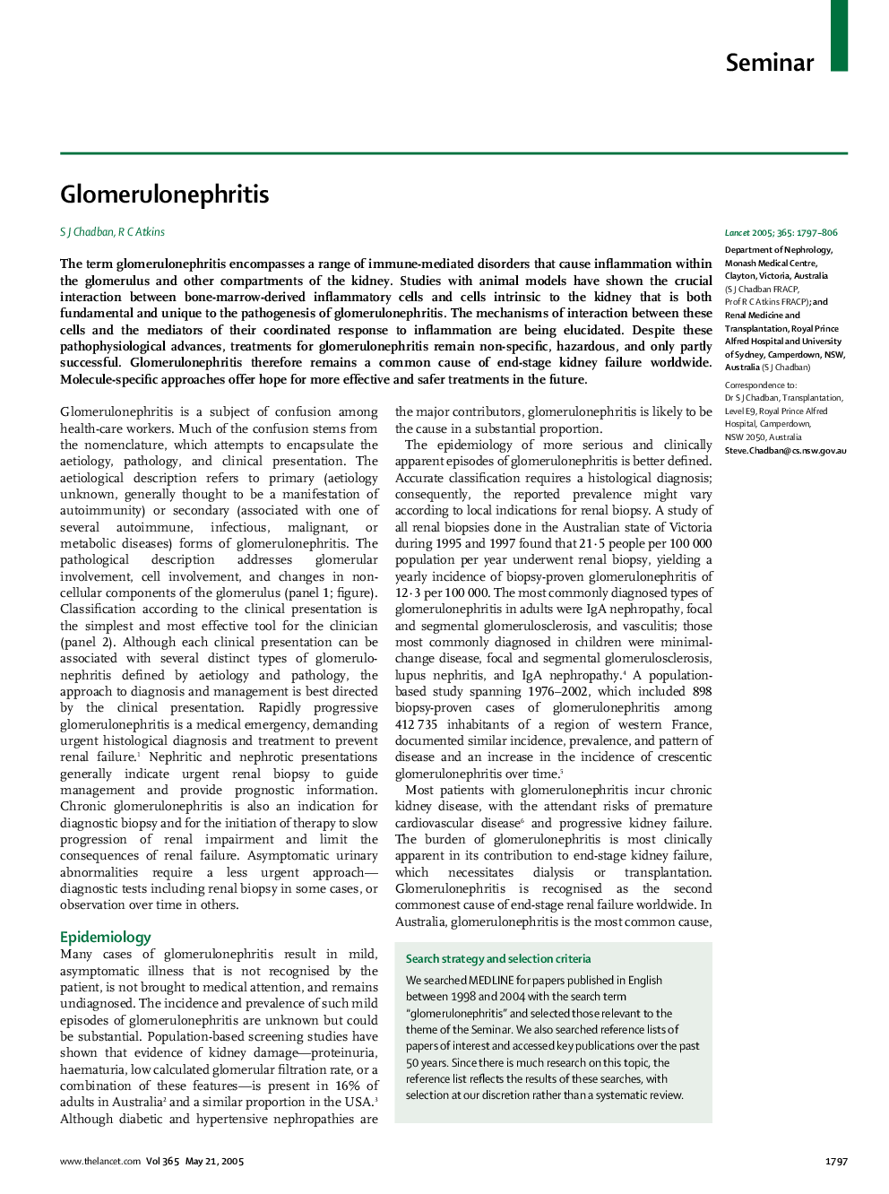 Glomerulonephritis