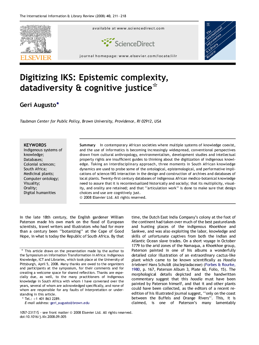 Digitizing IKS: Epistemic complexity, datadiversity & cognitive justice 