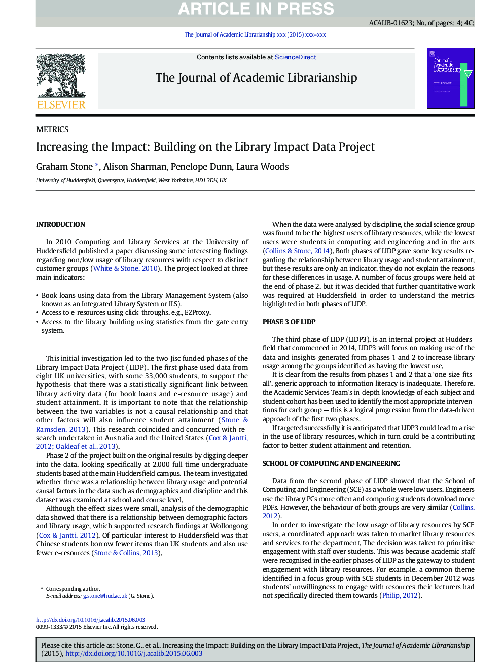 Increasing the Impact: Building on the Library Impact Data Project