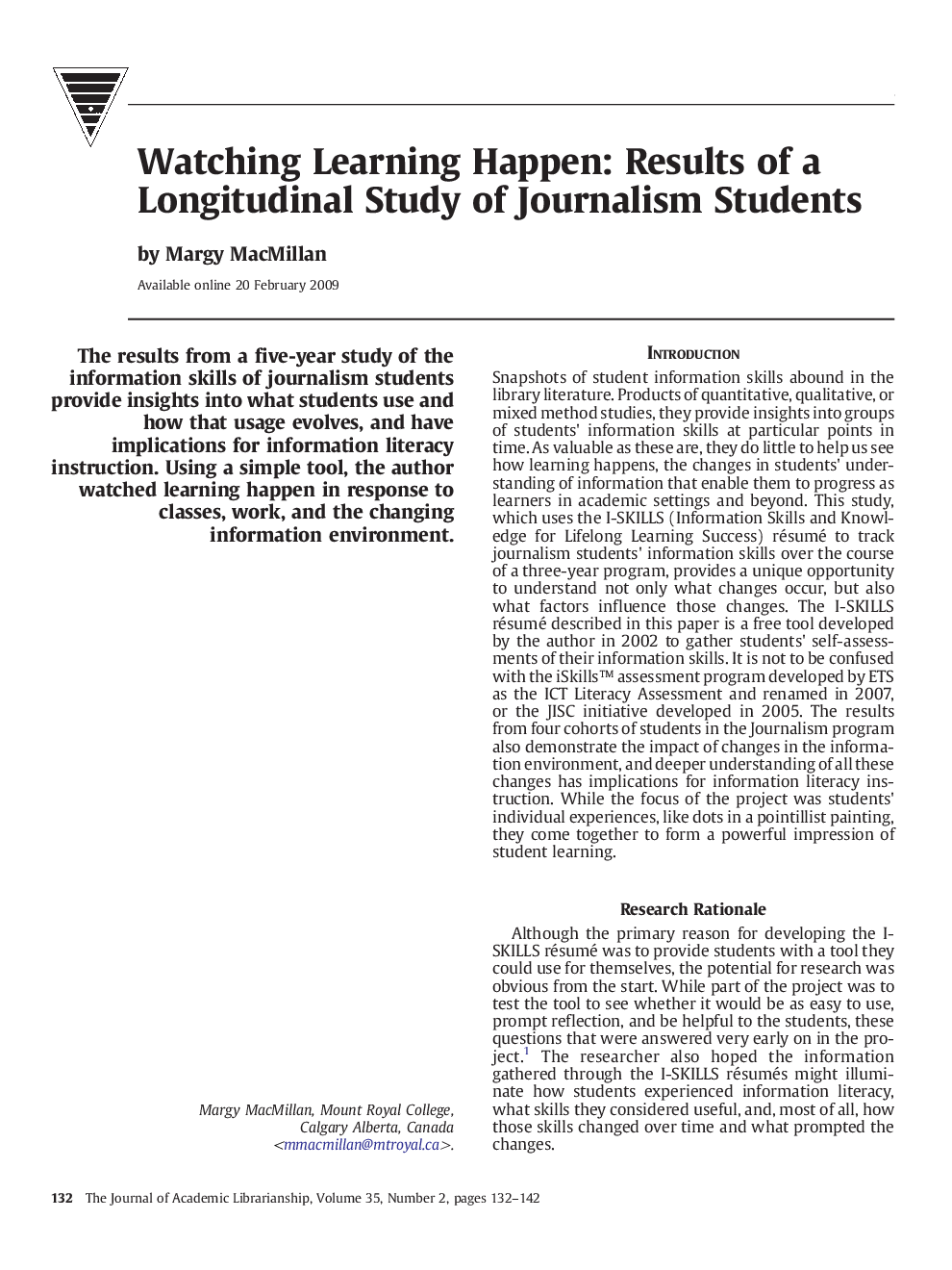 Watching Learning Happen: Results of a Longitudinal Study of Journalism Students