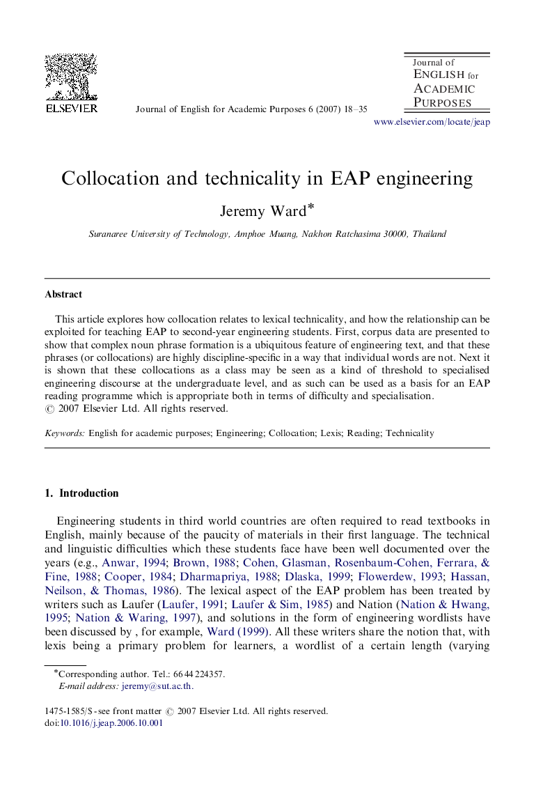 Collocation and technicality in EAP engineering