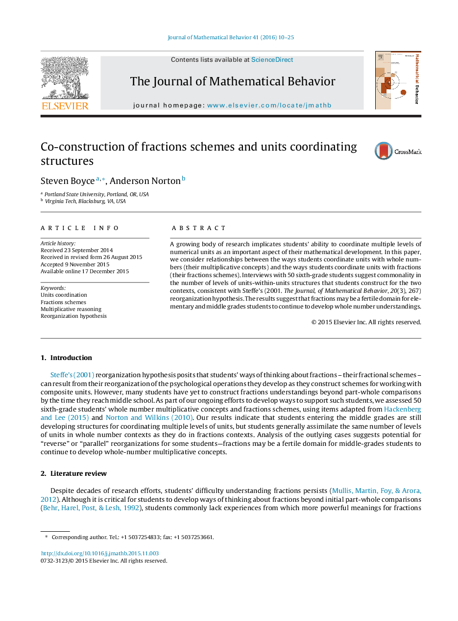 Co-construction of fractions schemes and units coordinating structures