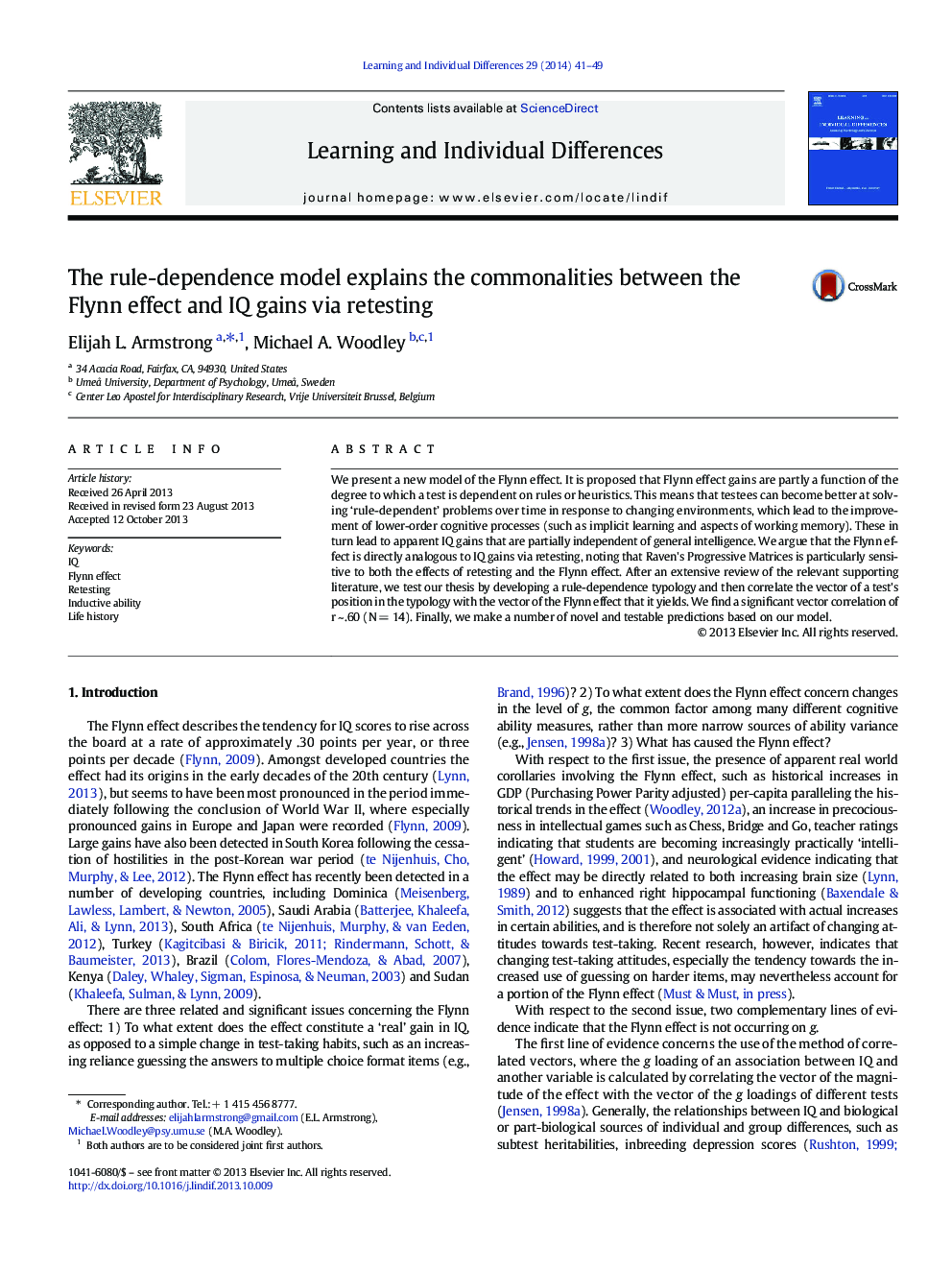 The rule-dependence model explains the commonalities between the Flynn effect and IQ gains via retesting