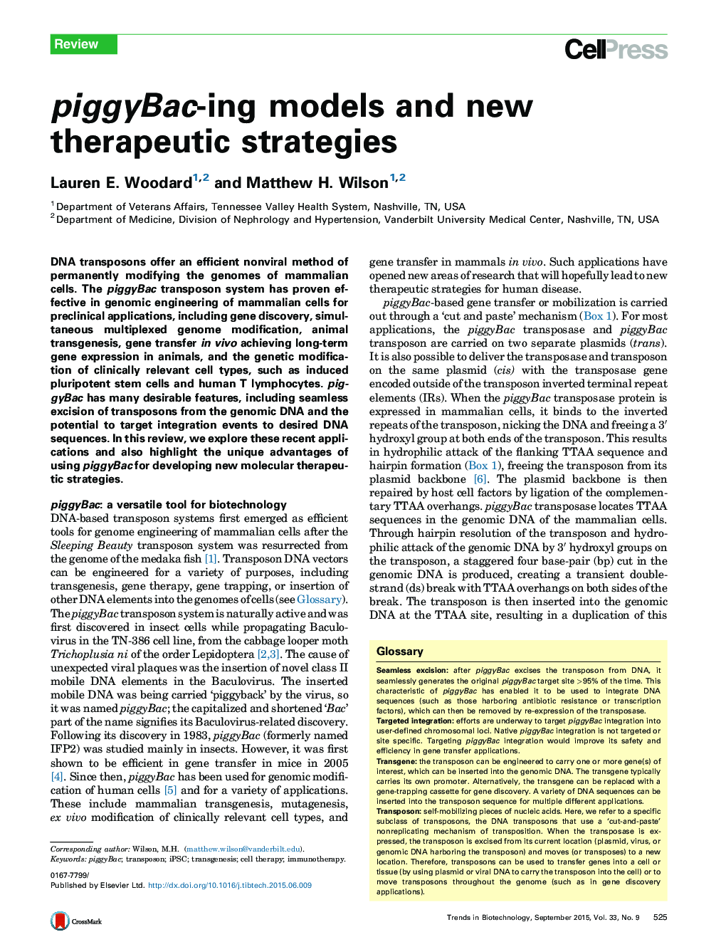 piggyBac-ing models and new therapeutic strategies