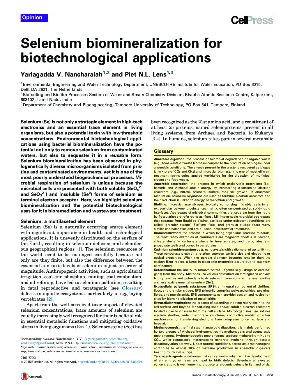 Selenium biomineralization for biotechnological applications