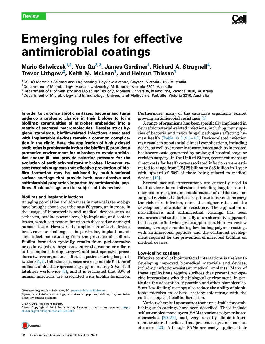 Emerging rules for effective antimicrobial coatings