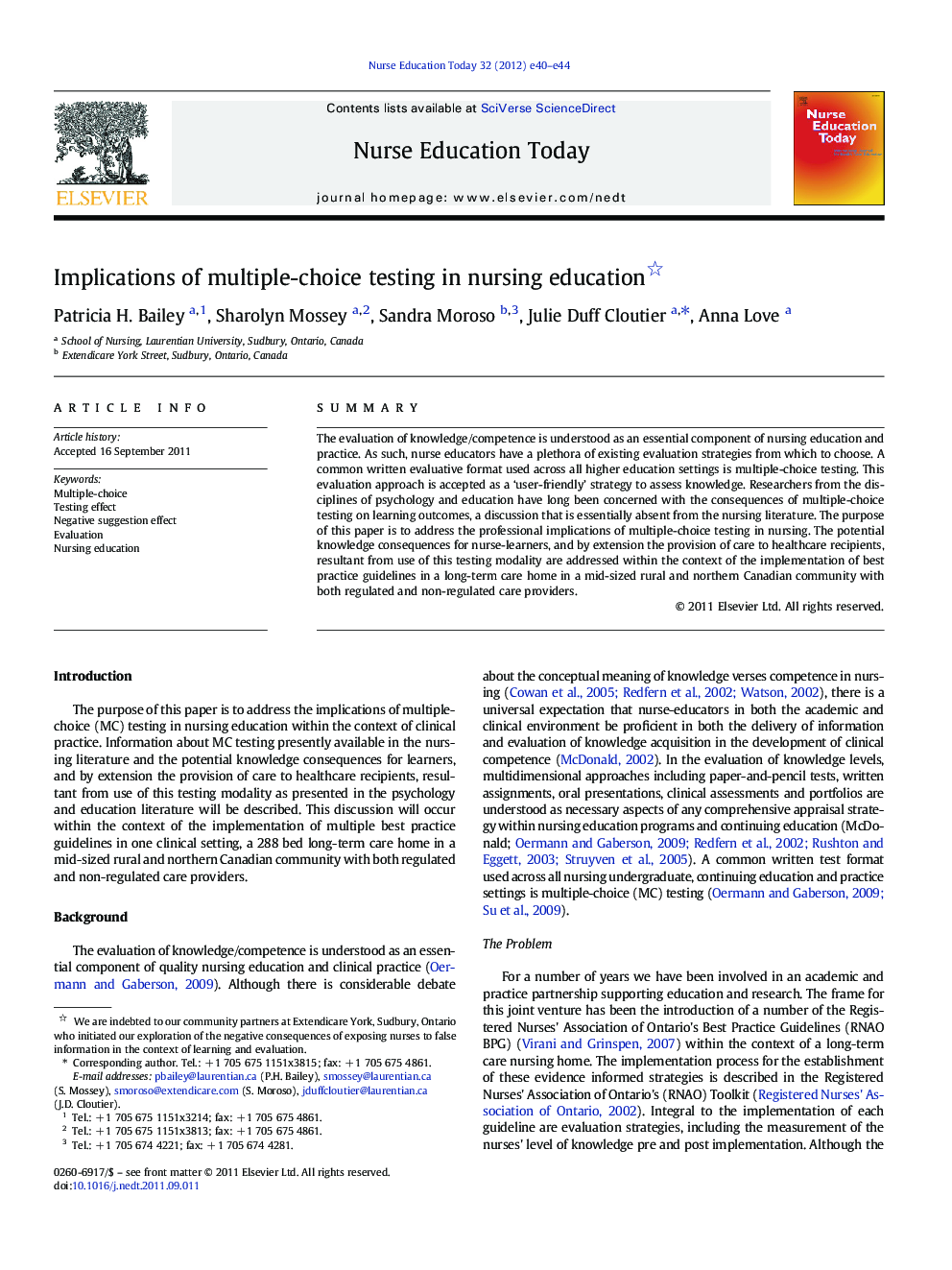 Implications of multiple-choice testing in nursing education 