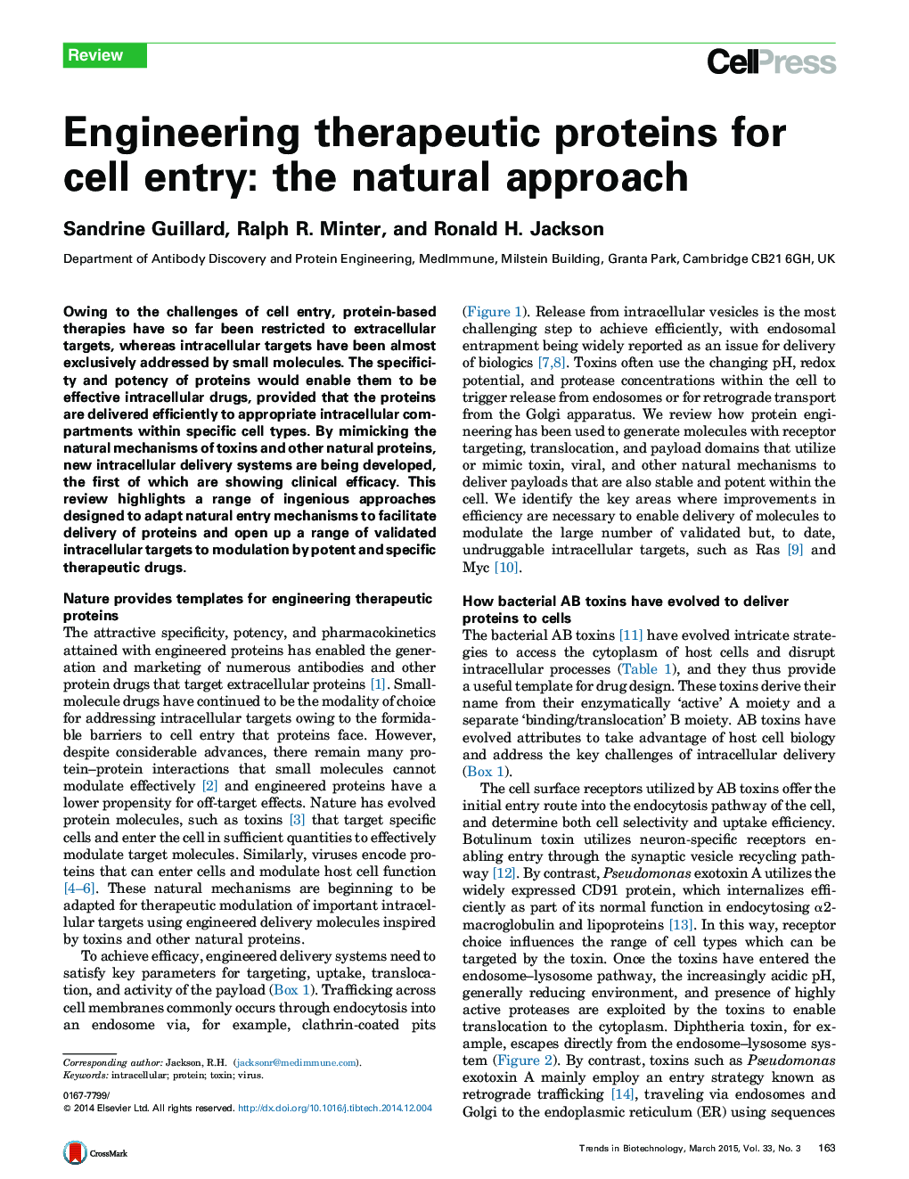 پروتئین های درمانی برای ورود سلول: رویکرد طبیعی 