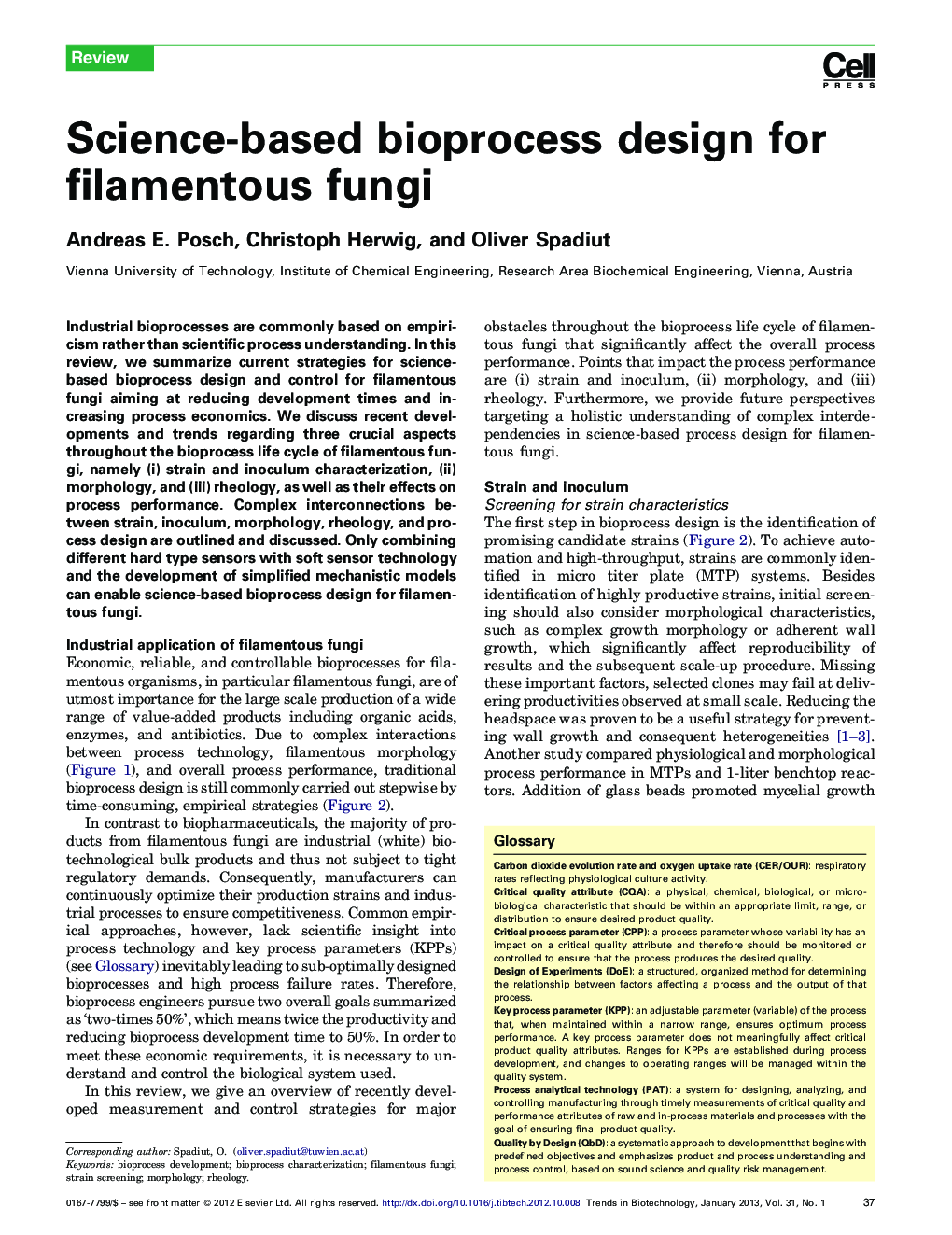 Science-based bioprocess design for filamentous fungi