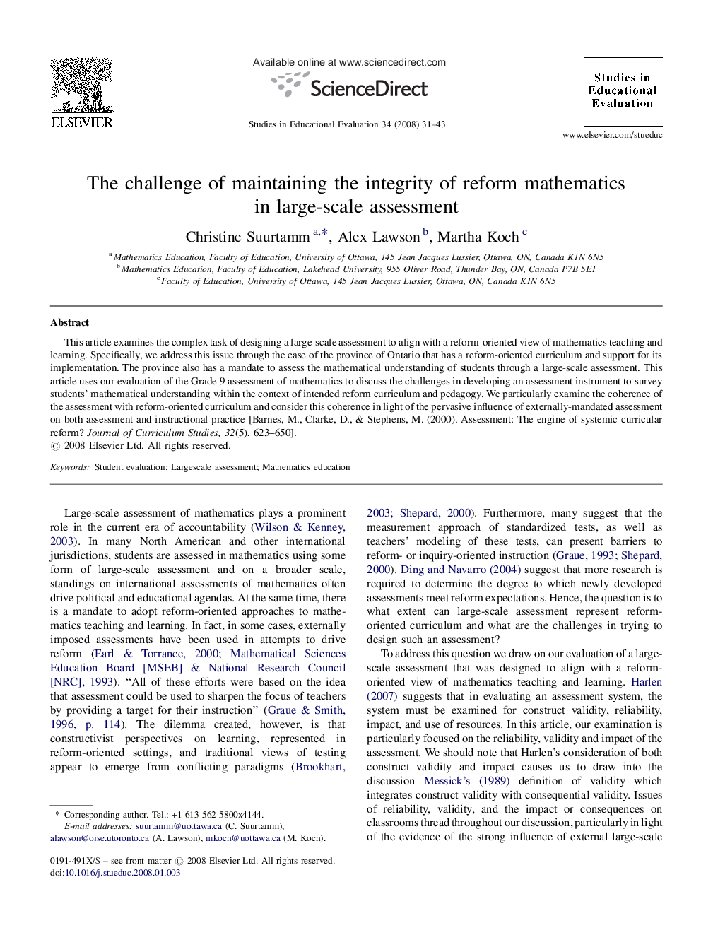 The challenge of maintaining the integrity of reform mathematics in large-scale assessment