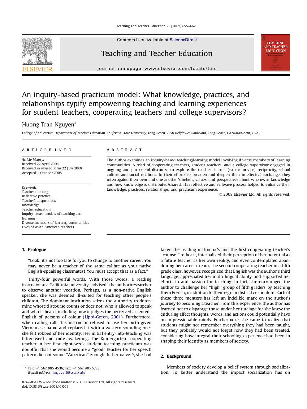 An inquiry-based practicum model: What knowledge, practices, and relationships typify empowering teaching and learning experiences for student teachers, cooperating teachers and college supervisors?