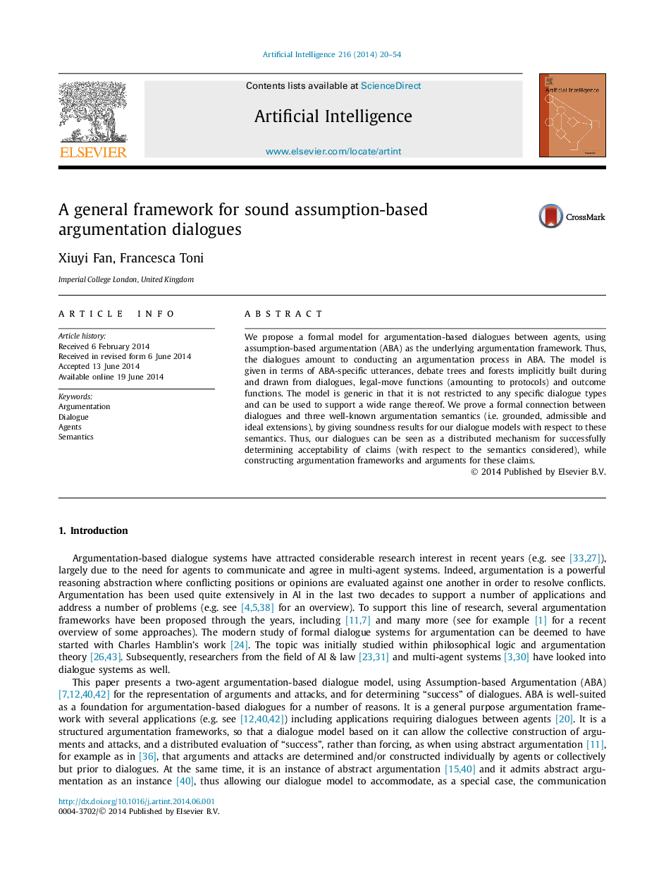 A general framework for sound assumption-based argumentation dialogues