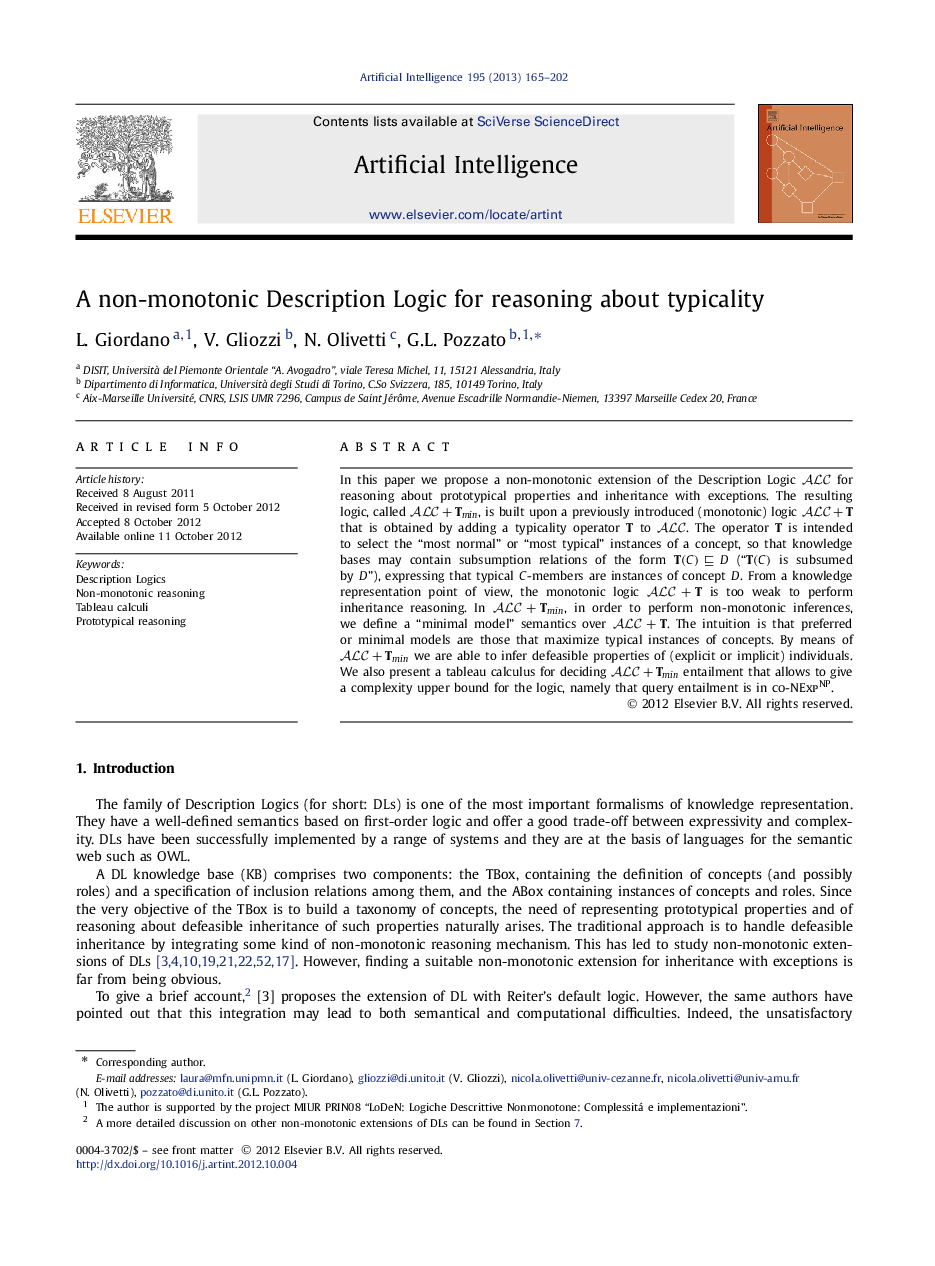 A non-monotonic Description Logic for reasoning about typicality