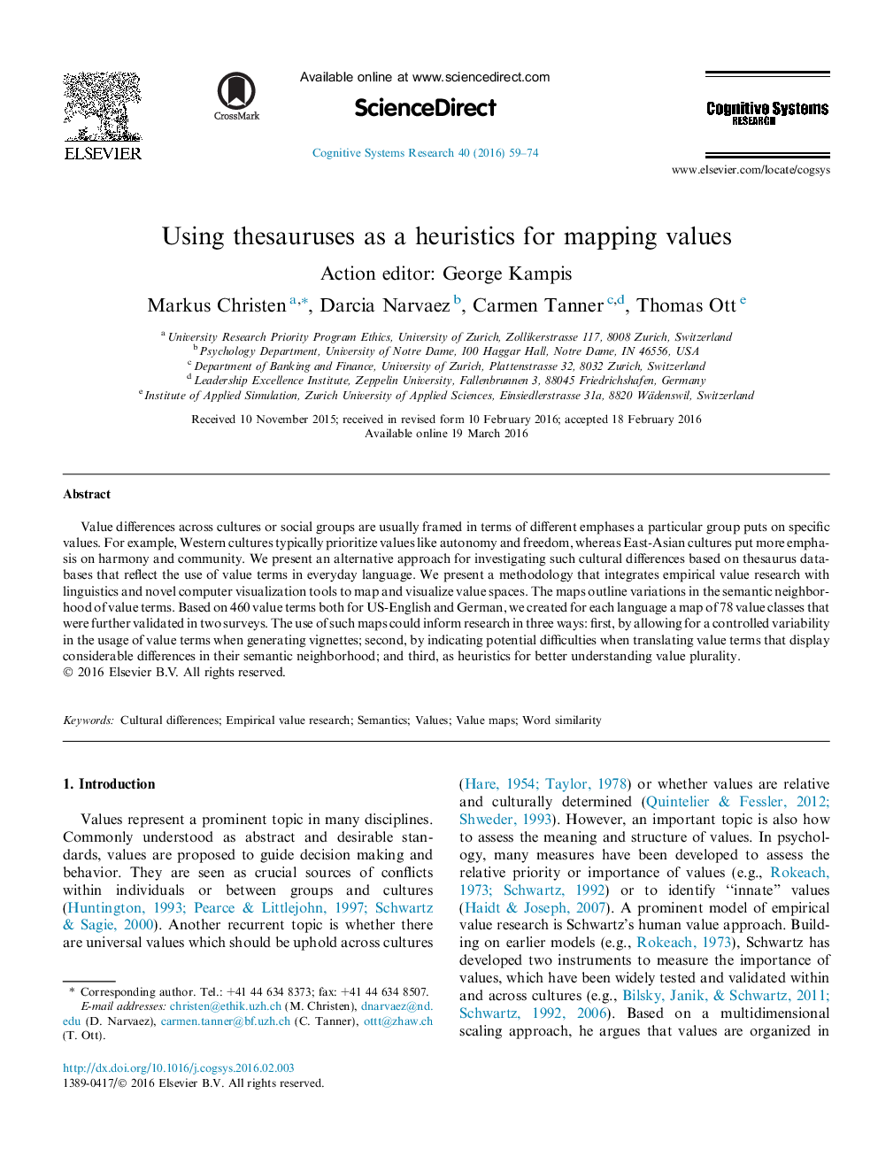 Using thesauruses as a heuristics for mapping values