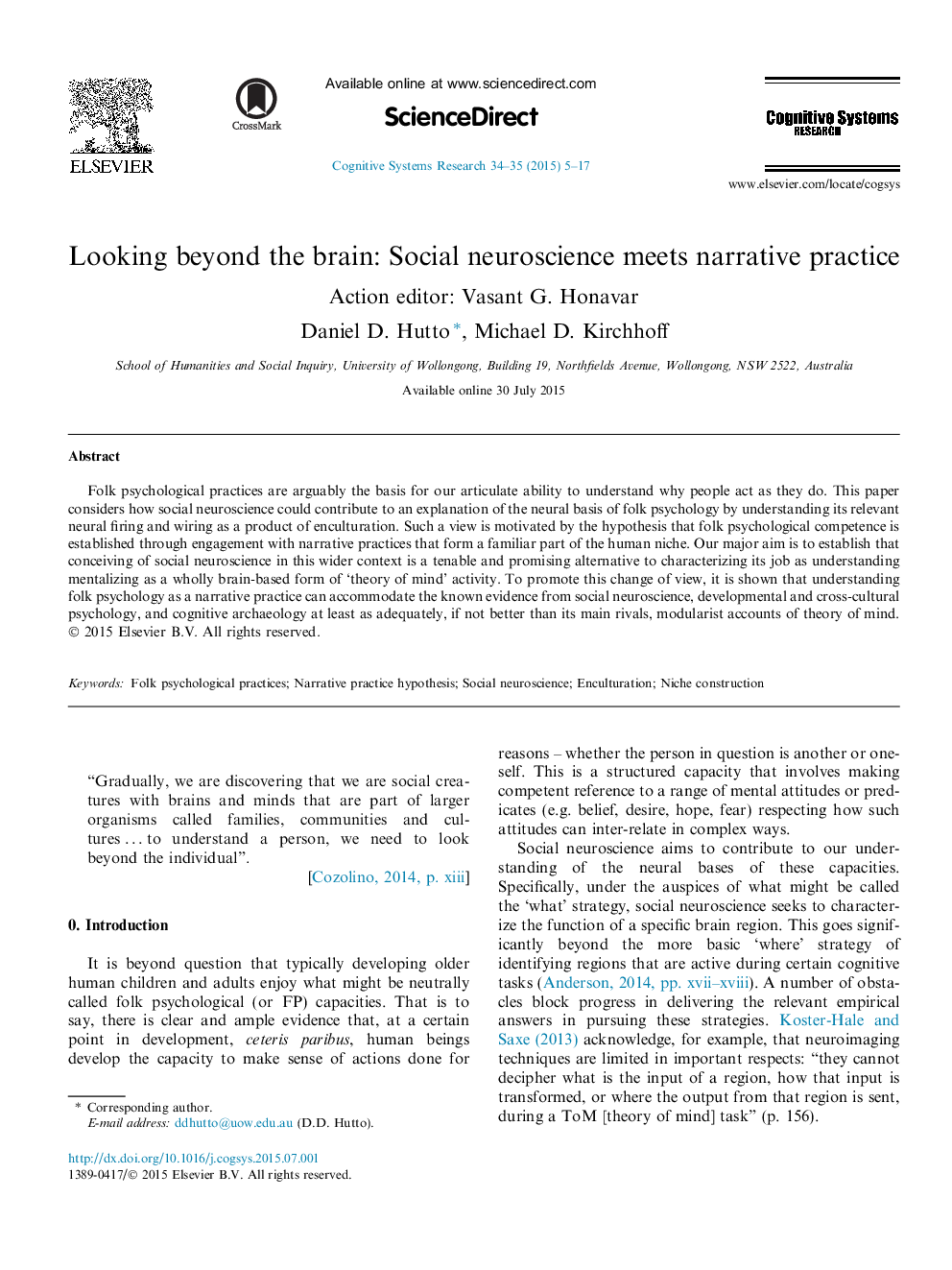 Looking beyond the brain: Social neuroscience meets narrative practice