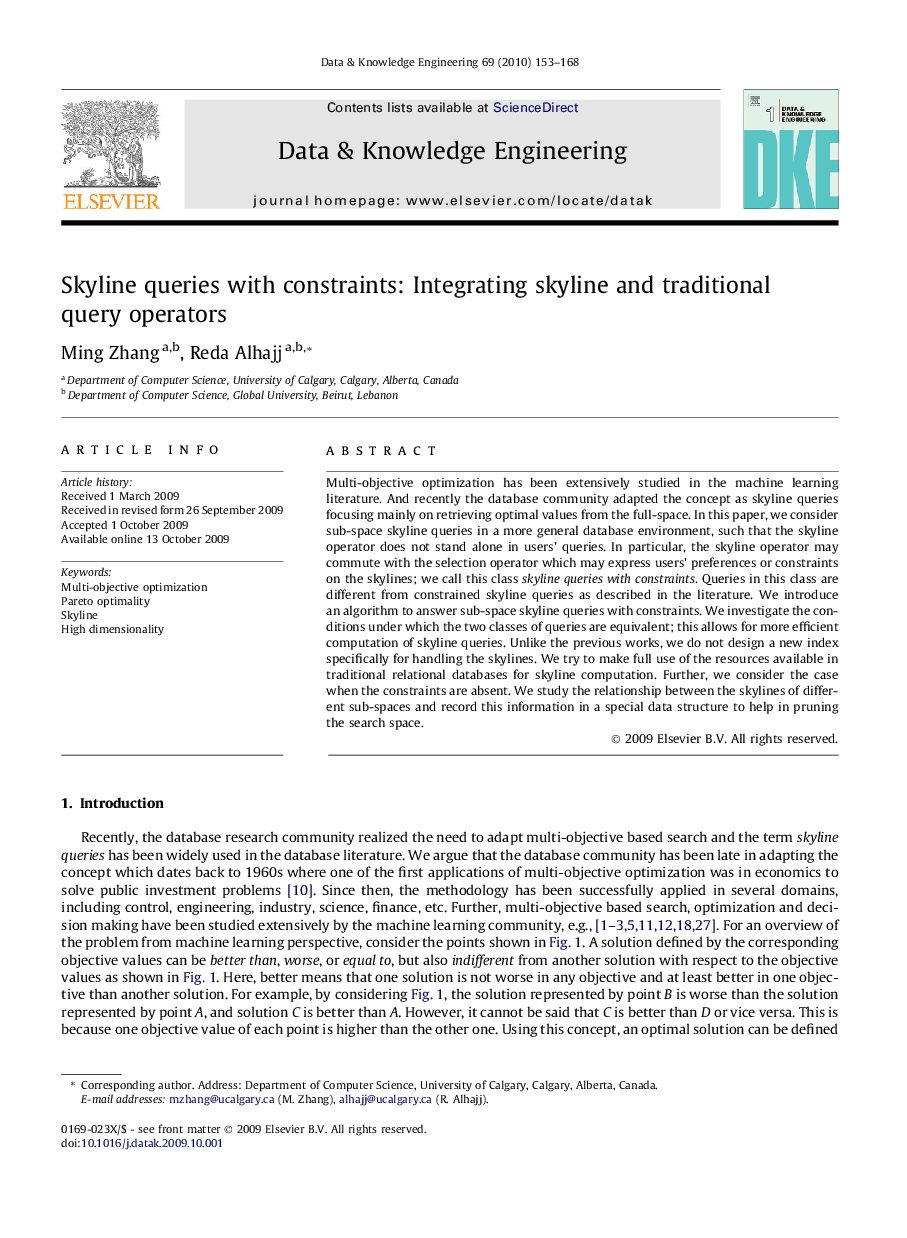 Skyline queries with constraints: Integrating skyline and traditional query operators