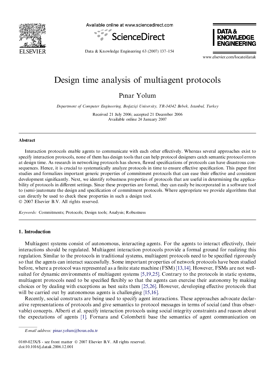 Design time analysis of multiagent protocols