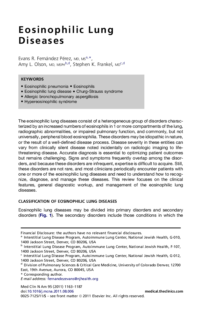 Eosinophilic Lung Diseases