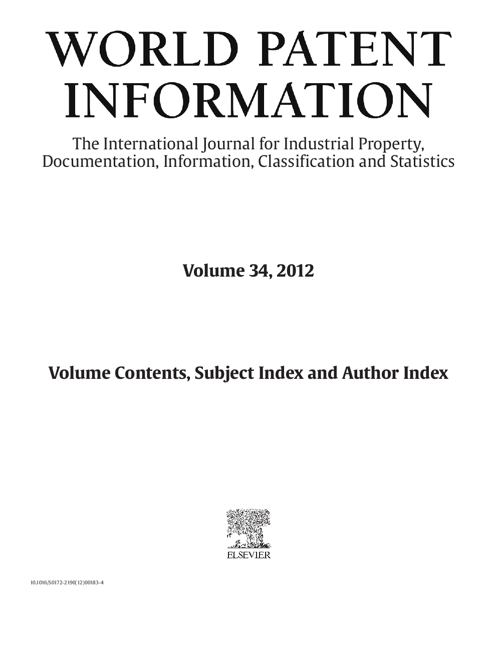Volume 34 Contents, Subject Index and Author Index