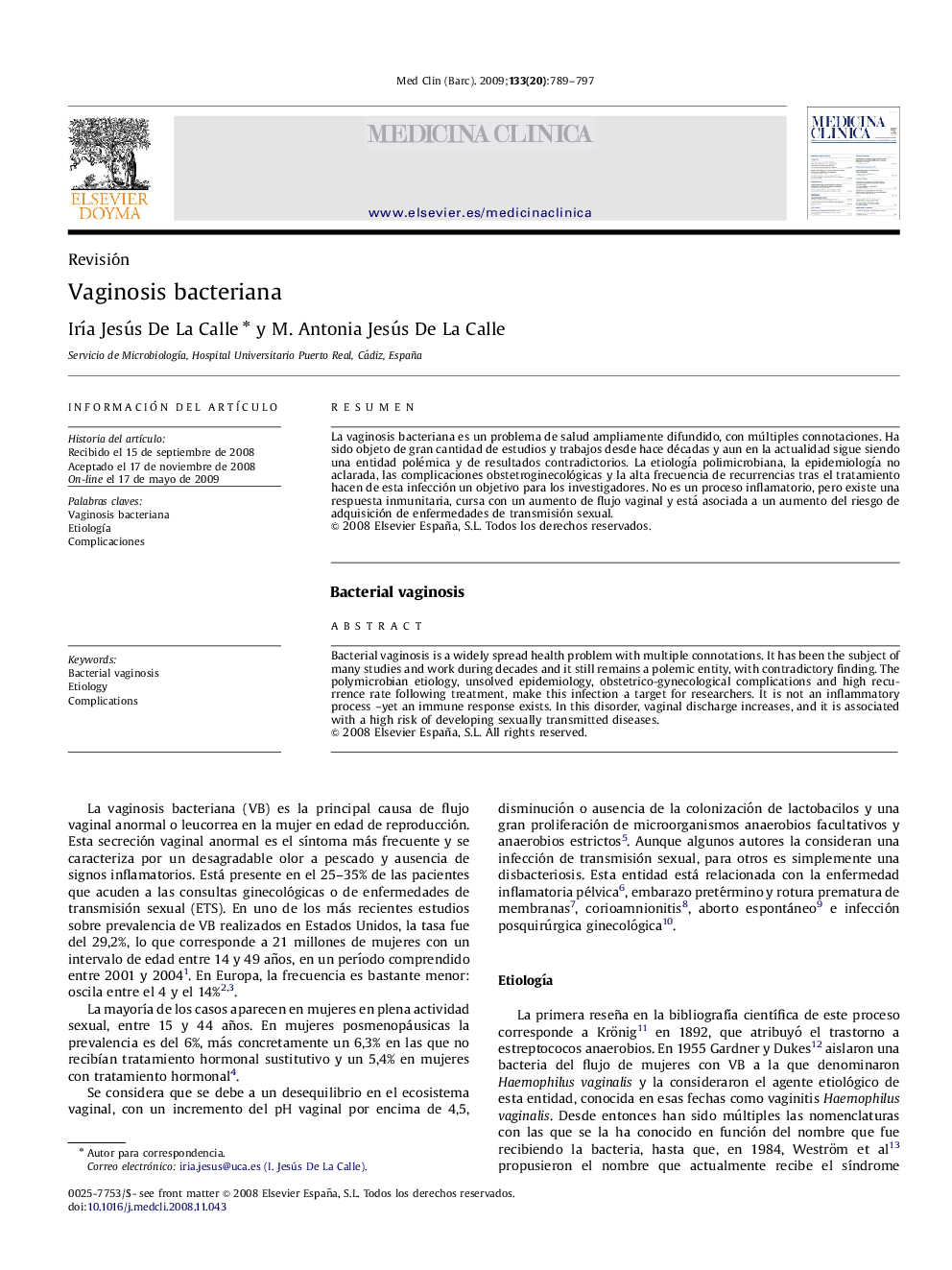 Vaginosis bacteriana