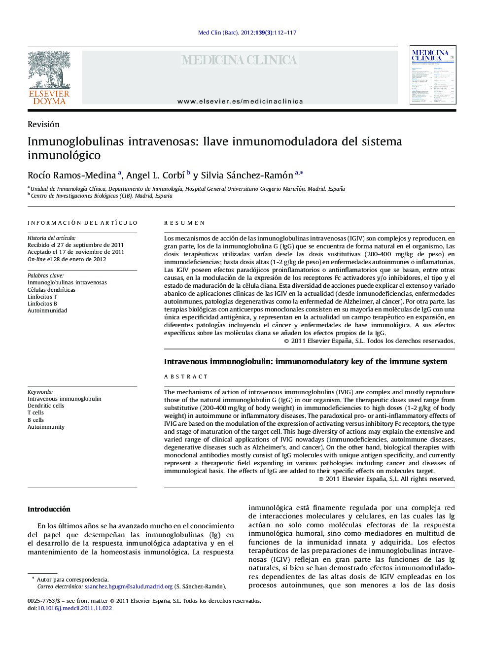 Inmunoglobulinas intravenosas: llave inmunomoduladora del sistema inmunológico