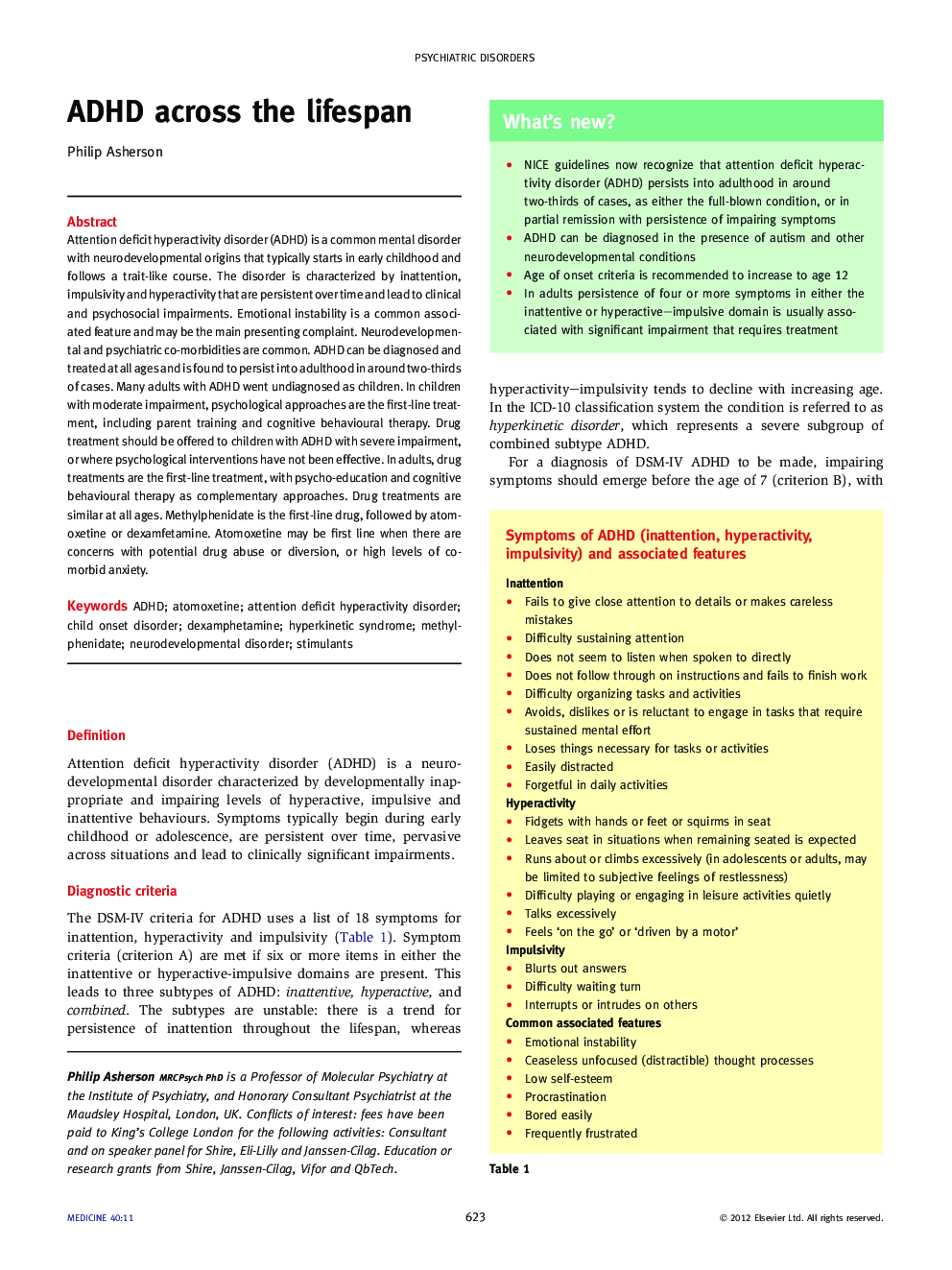 عکس صفحه اول مقاله: ADHD across the lifespan ADHD across the lifespan