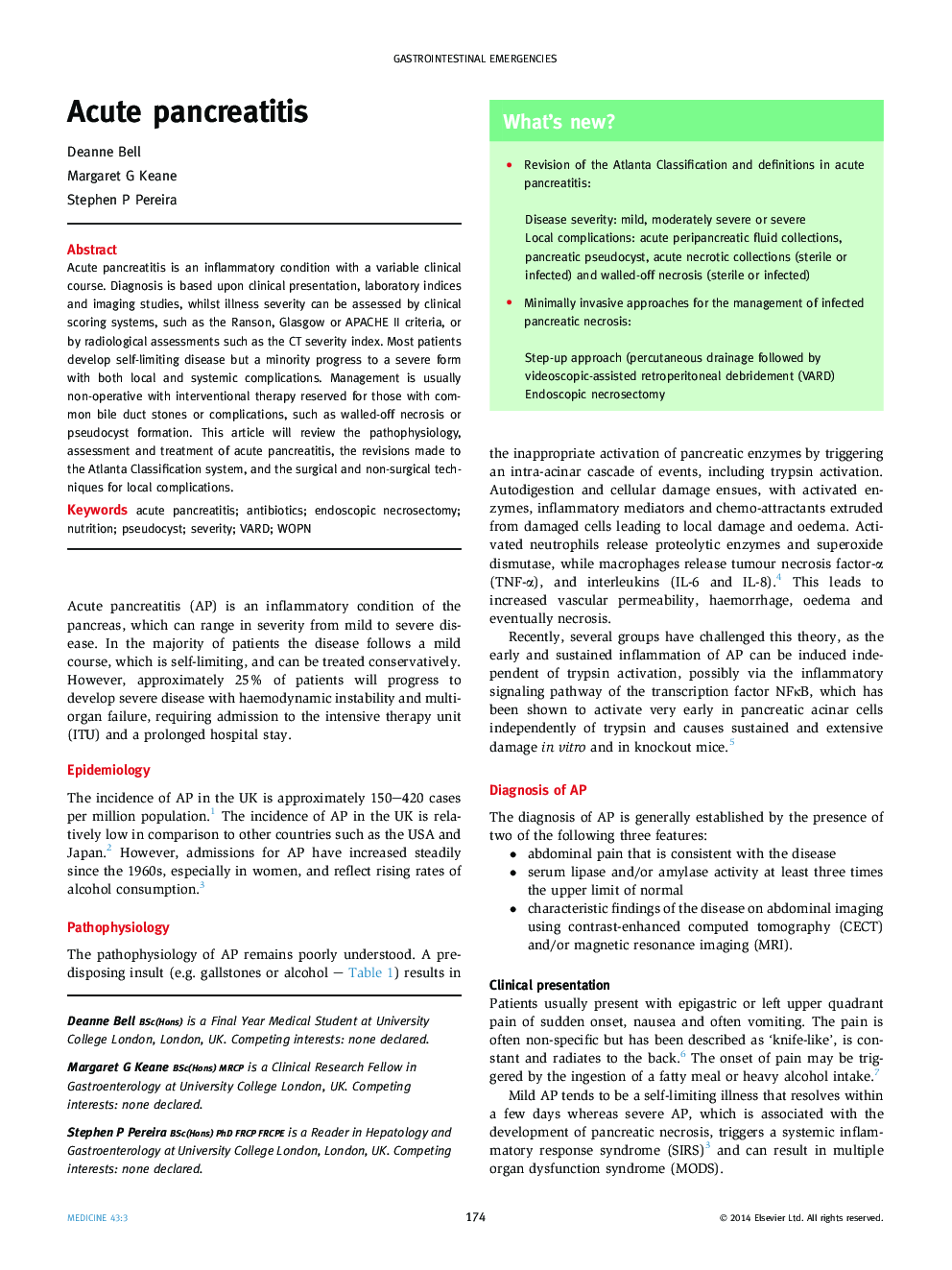 Acute pancreatitis