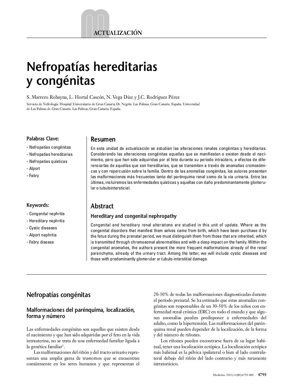 NefropatÃ­as hereditarias y congénitas