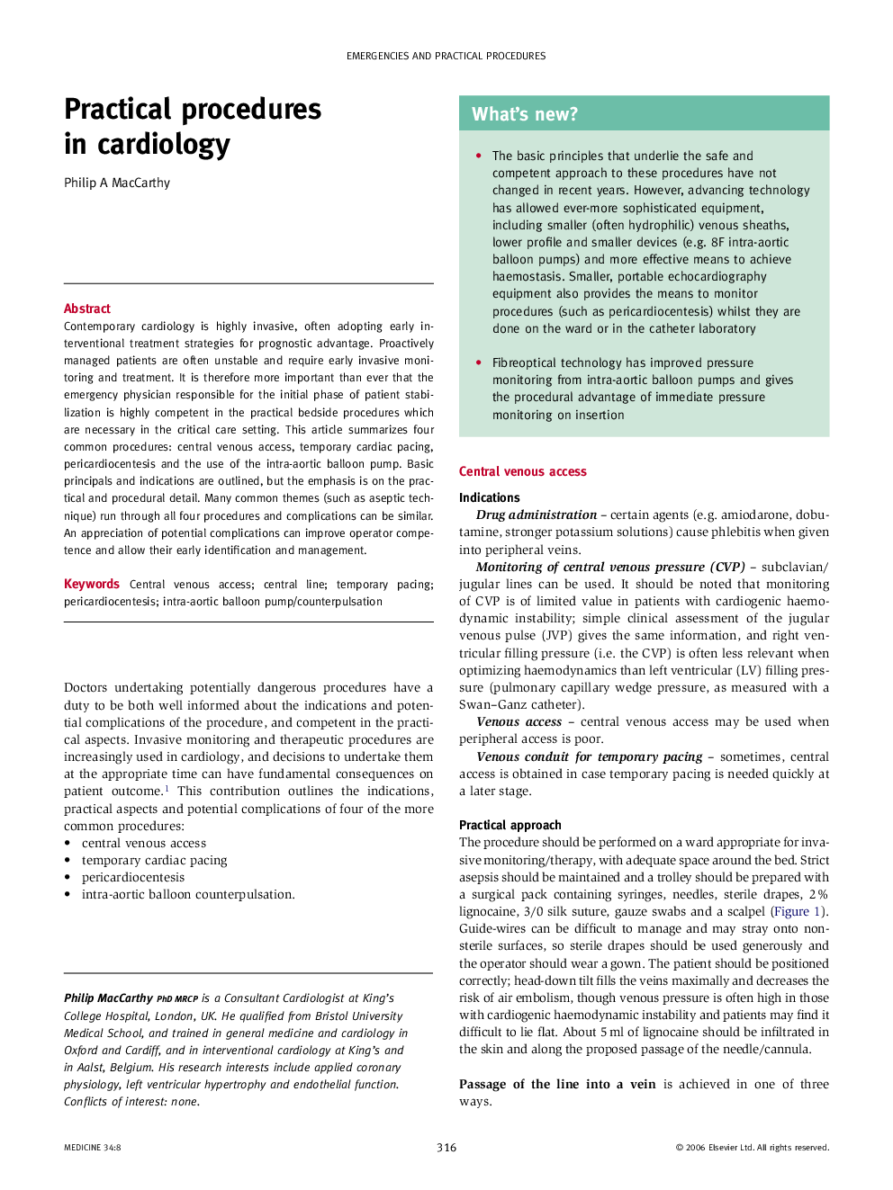 Practical procedures in cardiology