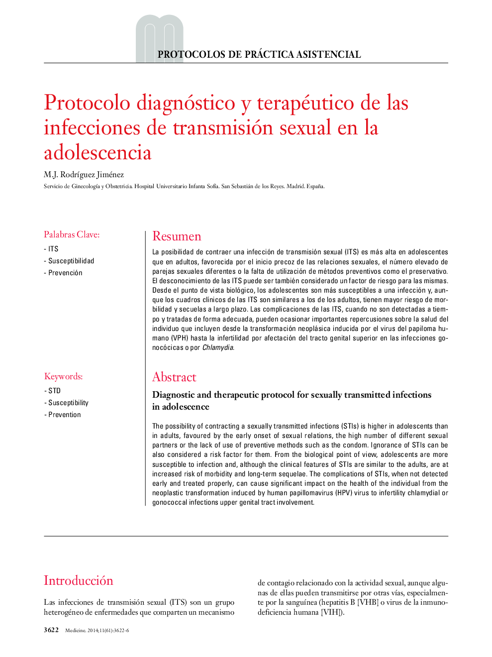 Protocolo diagnóstico y terapéutico de las infecciones de transmisión sexual en la adolescencia