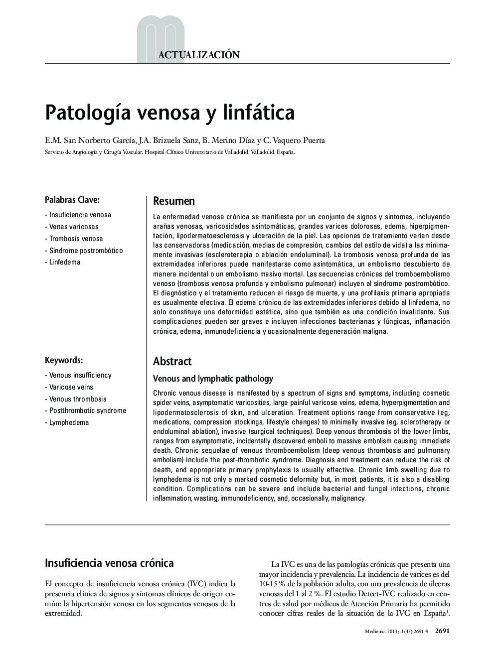 PatologÃ­a venosa y linfática