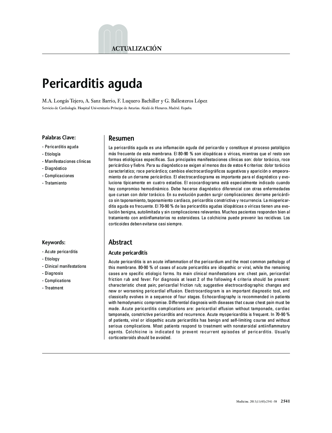 Pericarditis aguda