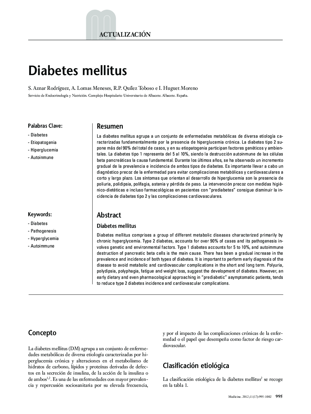 Diabetes mellitus