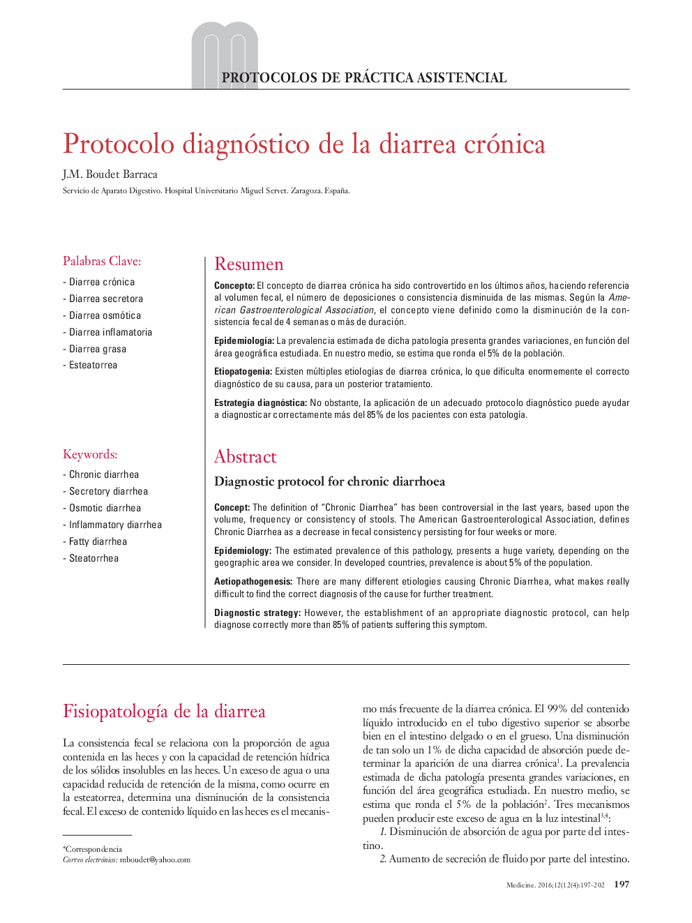 Protocolo diagnóstico de la diarrea crónica