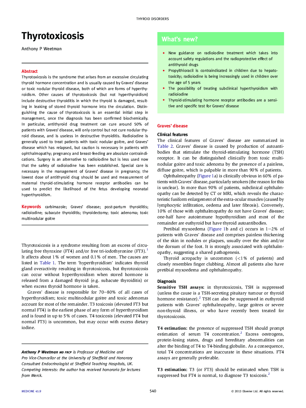 Thyrotoxicosis