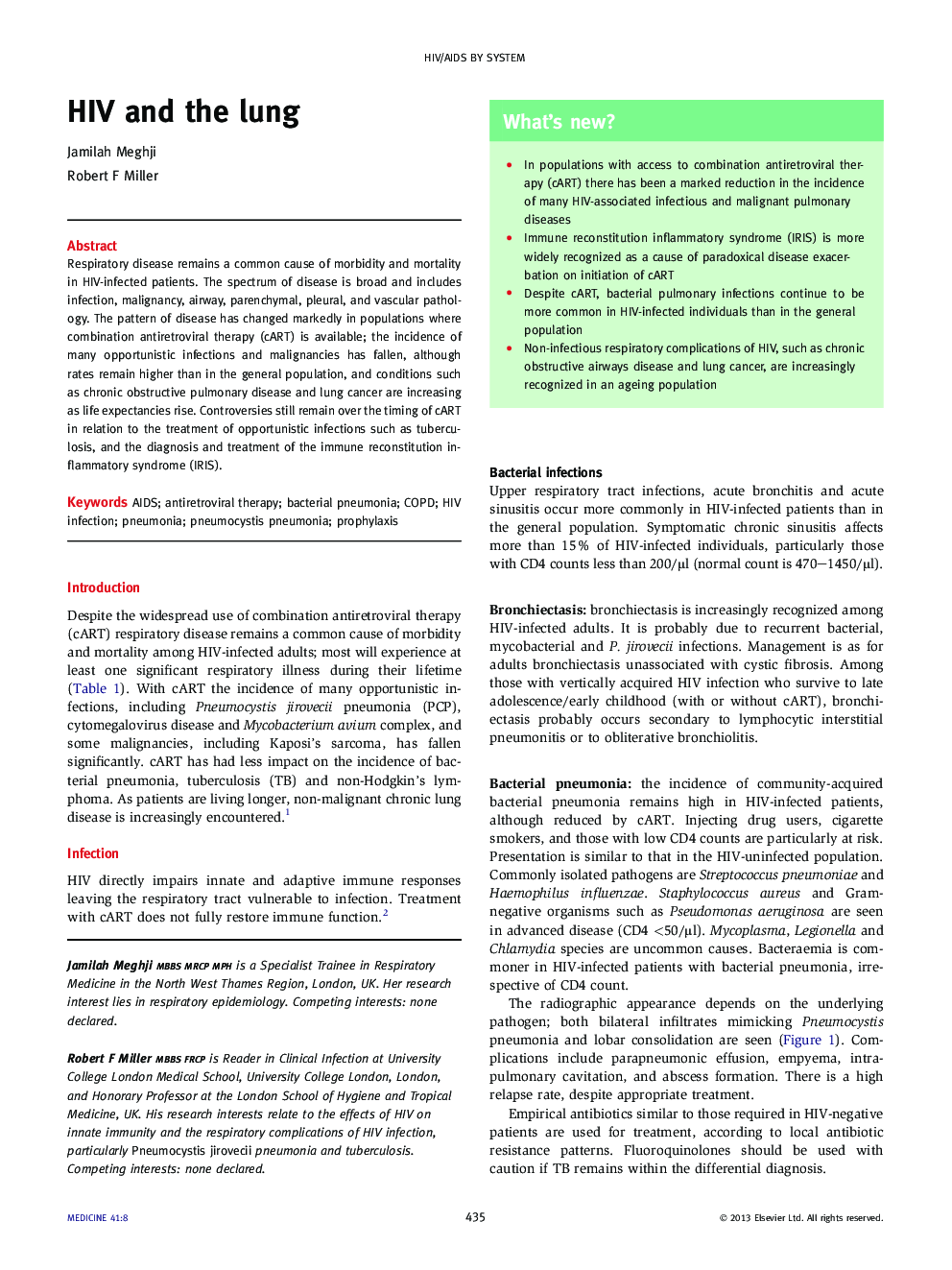 HIV and the lung