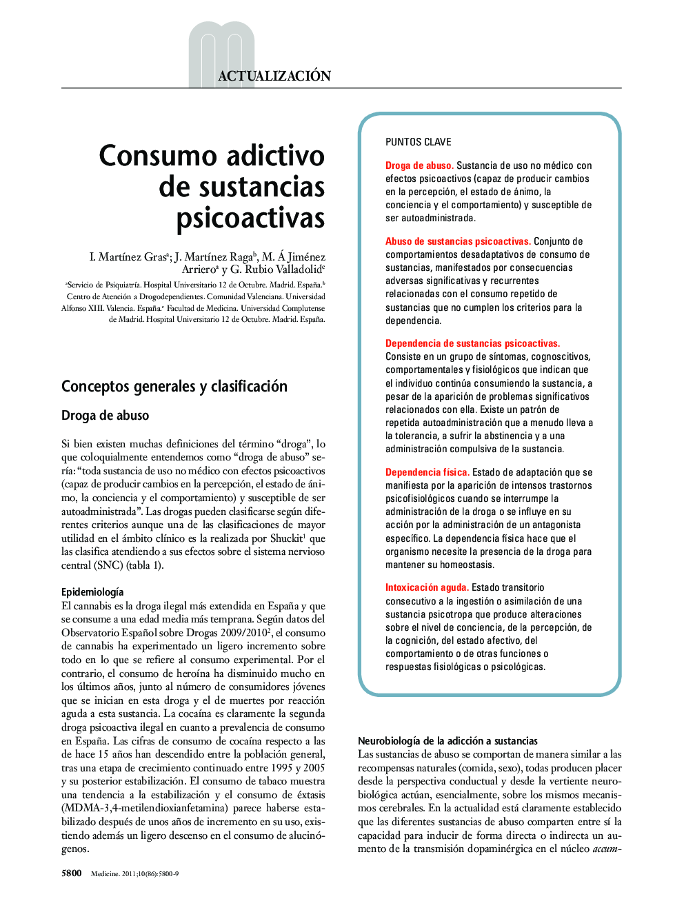 عکس صفحه اول مقاله: Consumo adictivo de sustancias psicoactivas Consumo adictivo de sustancias psicoactivas