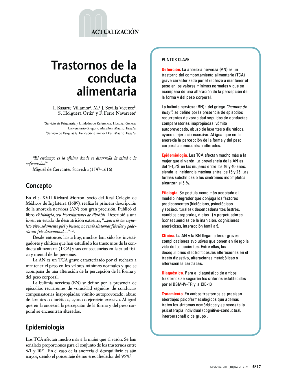 Trastornos de la conducta alimentaria
