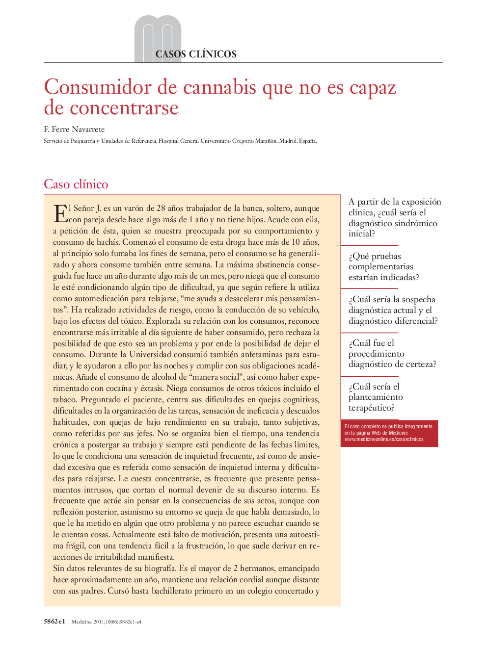 عکس صفحه اول مقاله: Consumidor de cannabis que no es capaz de concentrarse Consumidor de cannabis que no es capaz de concentrarse